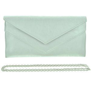 Silver Leatherette Evening Bag
